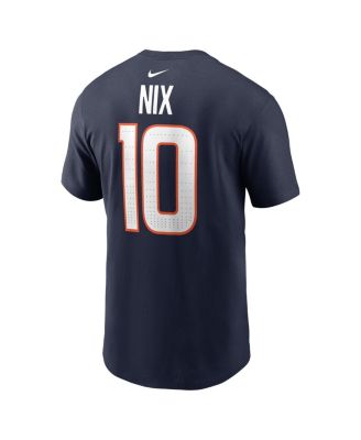 Men's Bo Nix Navy Denver Broncos 2024 NFL Draft Player Name Number T-Shirt
