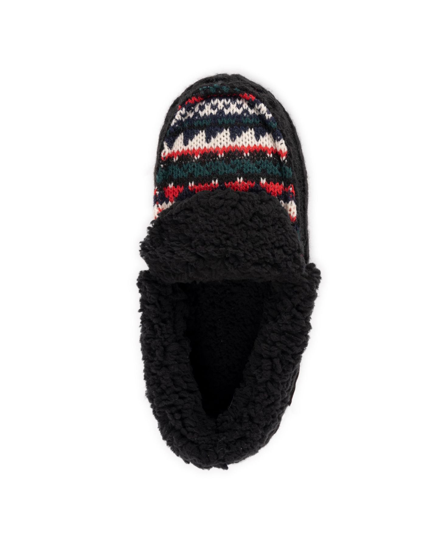 Женские тапочки MUK LUKS Anais Moccasin Slippers, цвет: Чёрный — фото 2