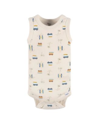 Baby Girls Sleeveless Onesies Bodysuits, 4 Pack