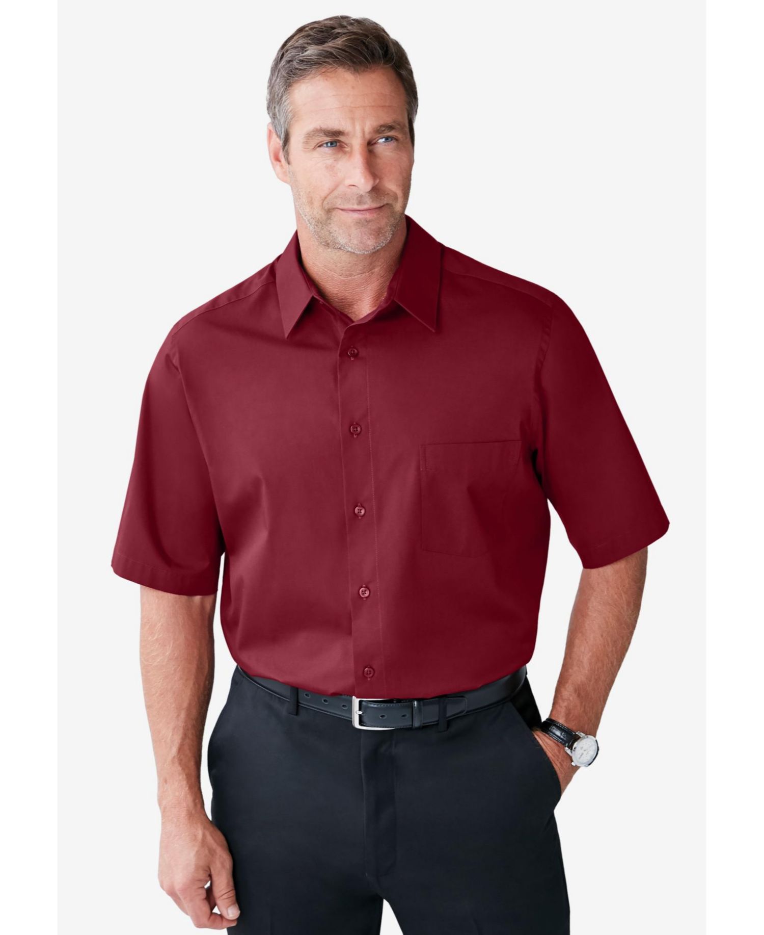 Men's Wrinkle-Free Short-Sleeve Dress Shirt