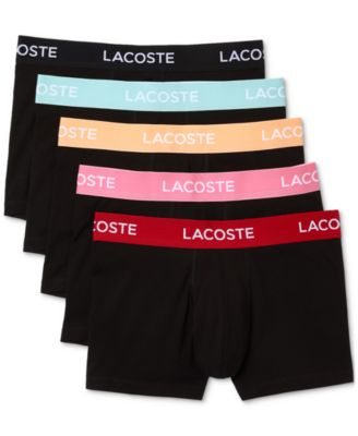 Lacoste - Men's 5pk. Regular-Fit Stretch Logo Band Boxer Briefs
