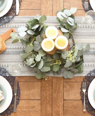 Braided Stripe Table Runner, 15x72 Inches