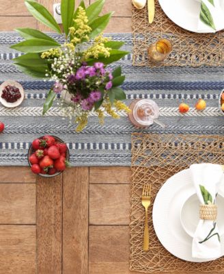 Braided Stripe Table Runner, 15x72 Inches