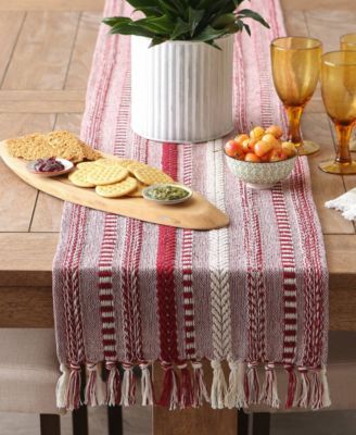 Braided Stripe Table Runner, 15x72 Inches
