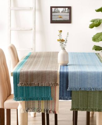 Variegated Fringe Table Runner, 13x72 Inches
