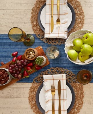 Variegated Fringe Table Runner, 13x72 Inches