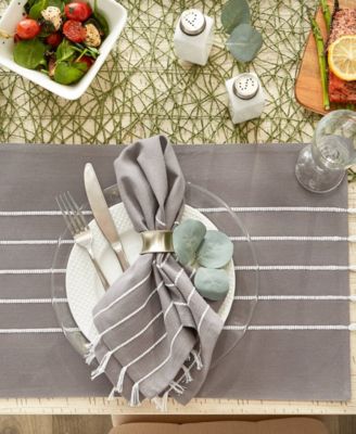 Stripe Tassel Napkin Set of 4
