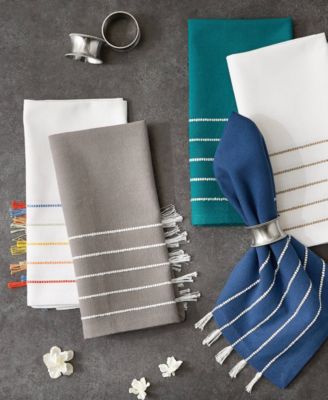 Stripe Tassel Napkin Set of 4
