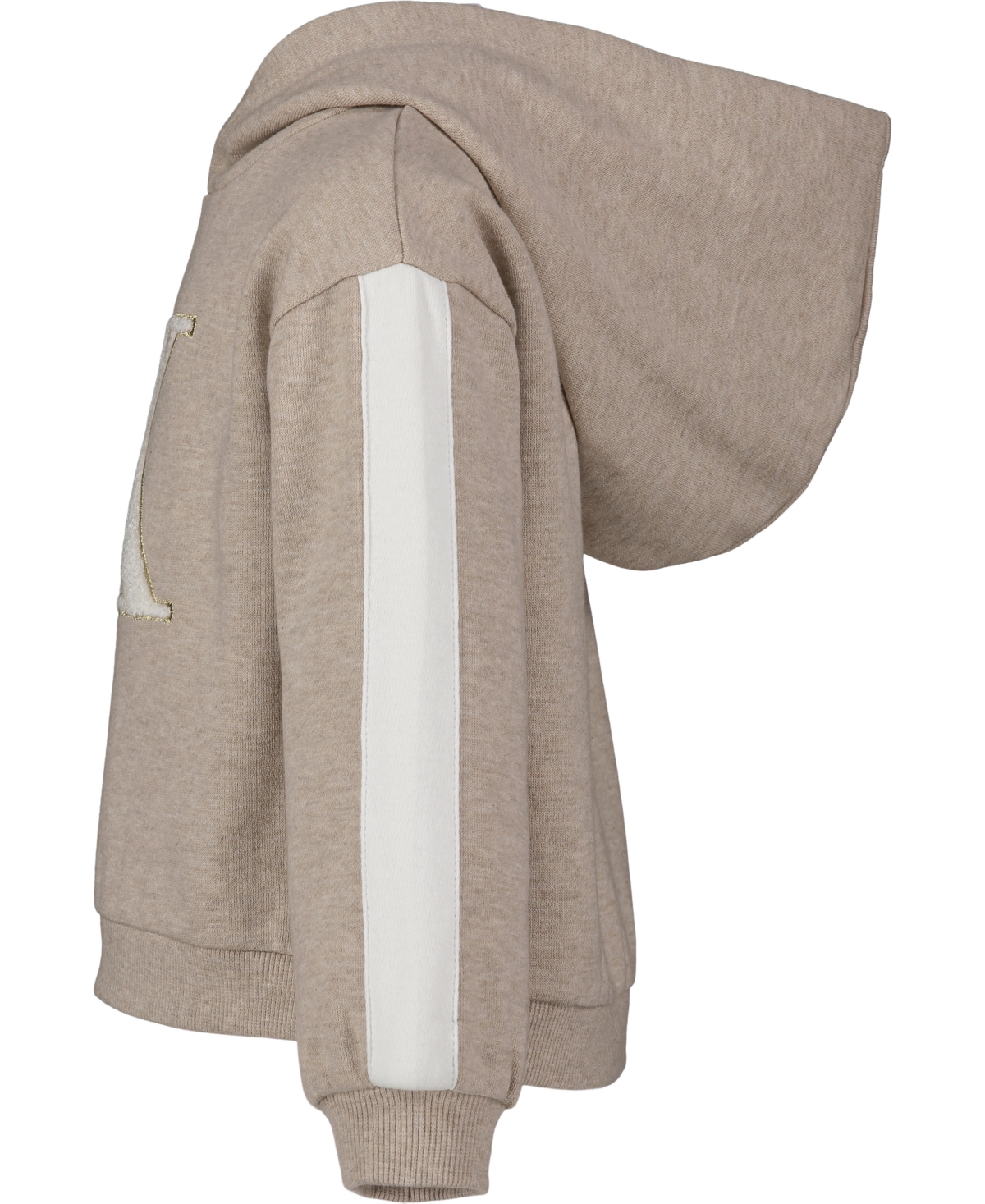 Calvin Klein Baby Girl Side-Striped Signature Fleece Hoodie Set -Egret