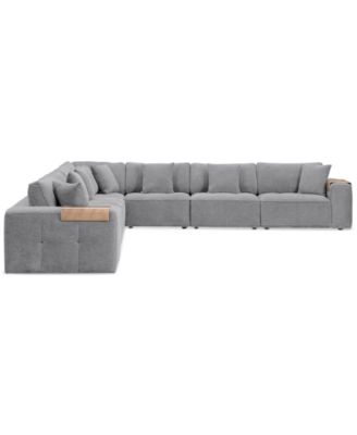 CLOSEOUT! Nycolle 7-Pc. Modular Fabric L-Shape Sectional, Created for Macy's