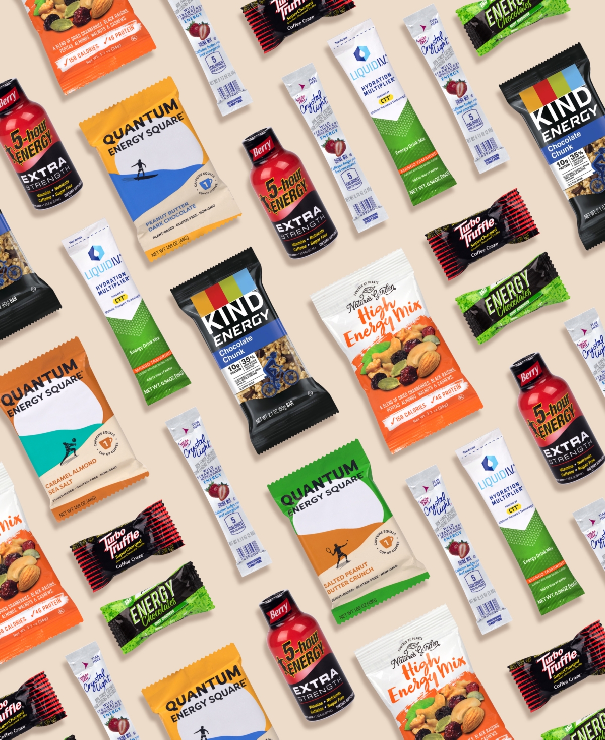 SnackBoxPros Energy Boost Snack Box, 60 Pieces