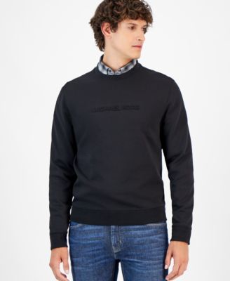 Michael Kors Men's Embossed Logo Crewneck Sweatshirt - Macy's