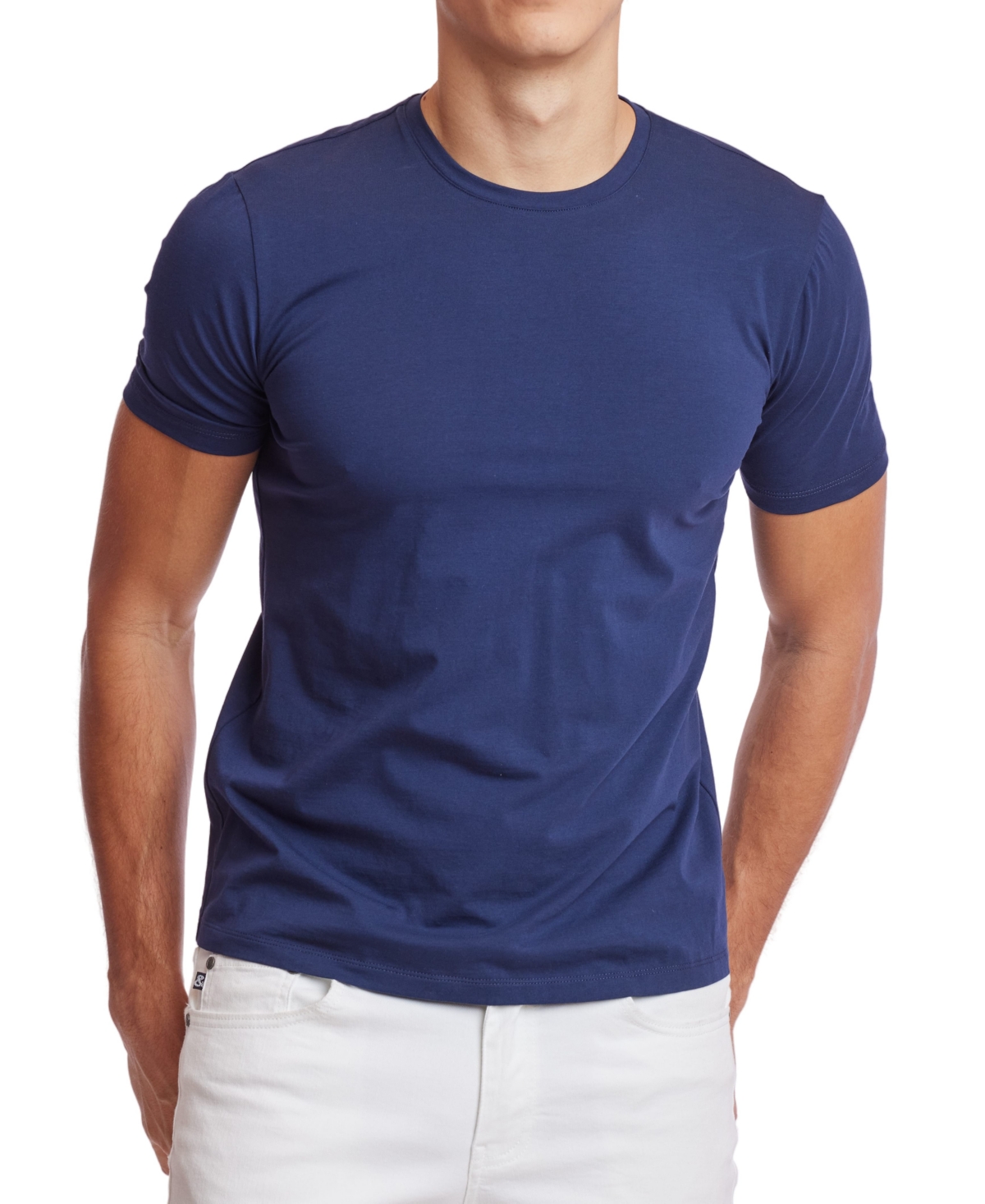 Men's Lucas Slim-Fit Solid T-Shirt - Navy Blue