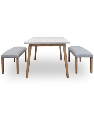 Mabell 3-Pc. Set (Table & 2 Benches), Created for Macy's
