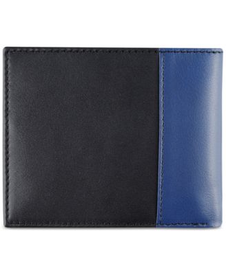 Men's RFID Pop Color Leather Bifold Wallet