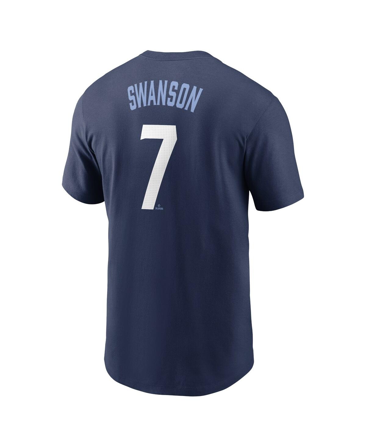 Nike Men's Dansby SwansonNavy Chicago Cubs City Connect Fuse Name Number T-Shirt