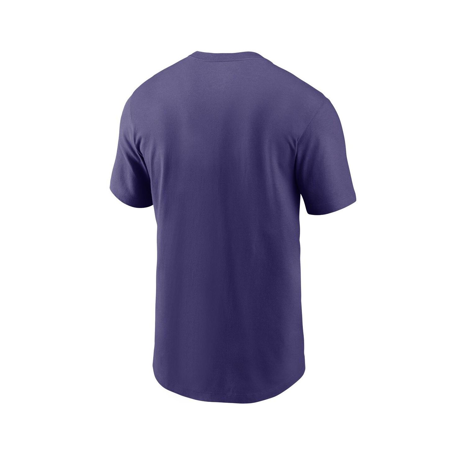 Men's Purple Baltimore Ravens Primetime Wordmark Essential T-Shirt