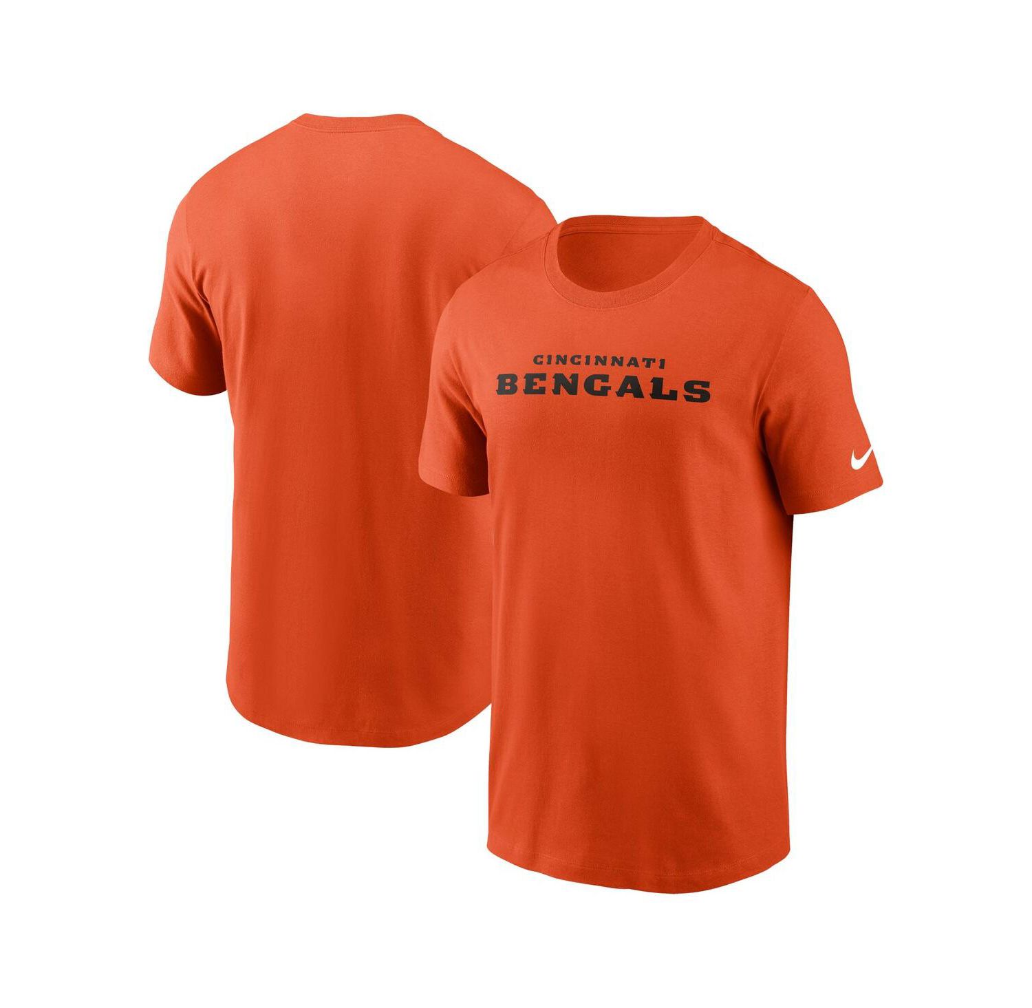 Men's Orange Cincinnati Bengals Primetime Wordmark Essential T-Shirt