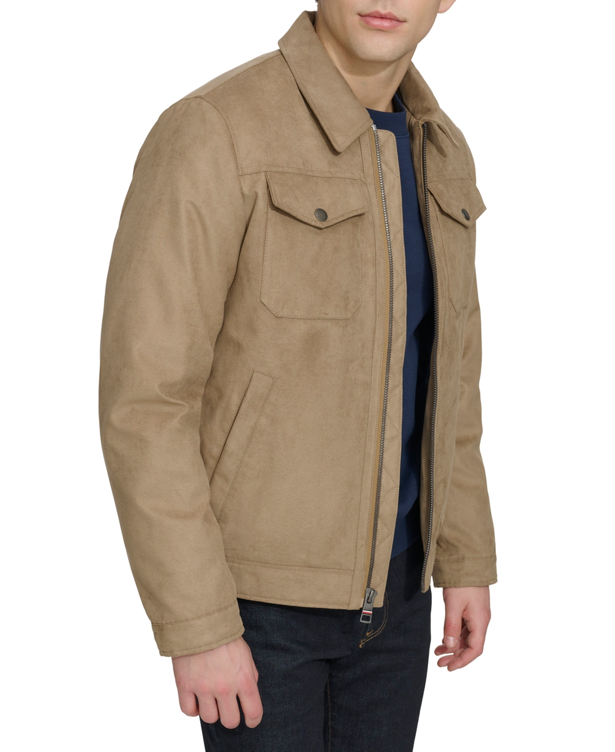 Tommy Hilfiger Men's Faux Suede Trucker Jacket