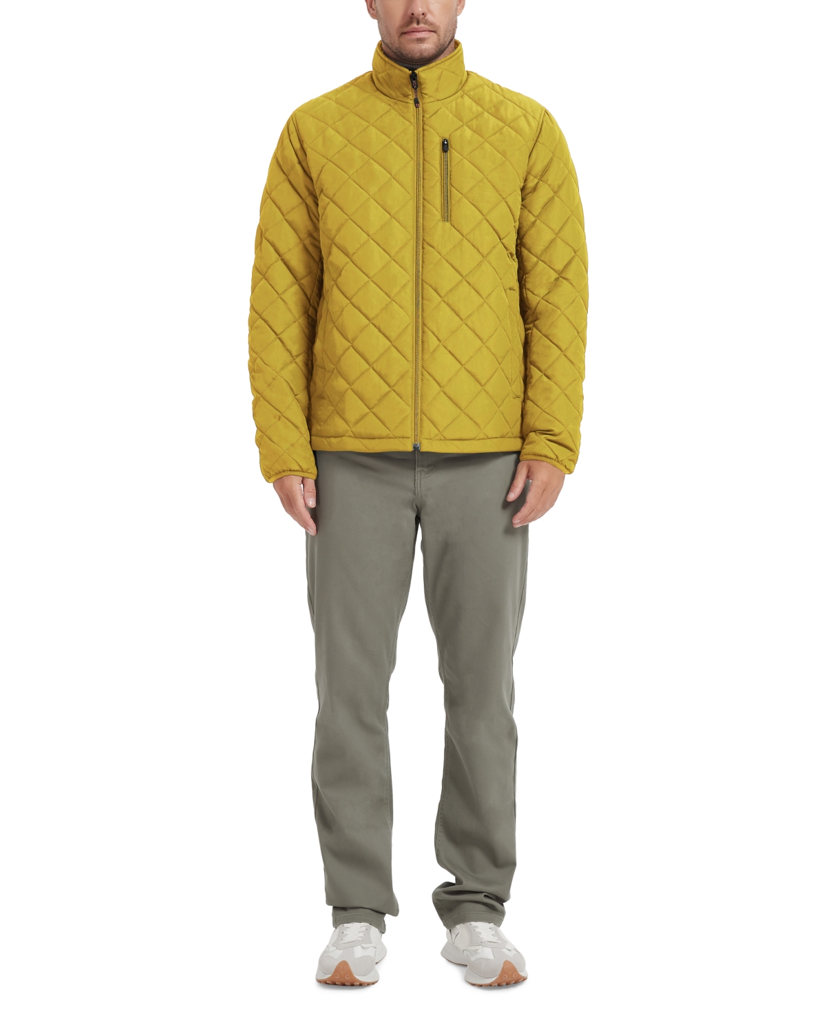Men's Diamond Quilted Heritage Jacket, Created for Macy's - Dark Forest