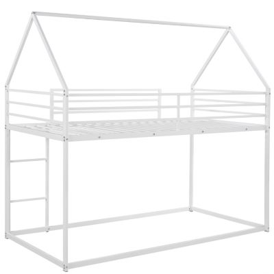 Streamdale Twin Over Twin House Bunk Bed With Built-In Ladder