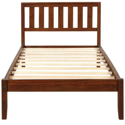 Streamdale Wood Platform Bed With Headboard/Wood Slat Support, Twin