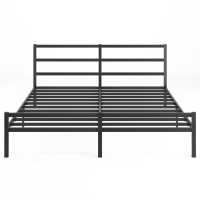 King Metal Platform Bed Frame with Headboard
