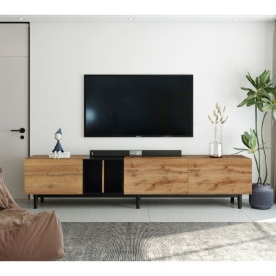 Modern 80" TV Stand with Large Storage