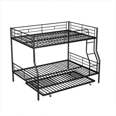 Streamdale Full XL Over Queen Metal Bunk Bed With Trundle
