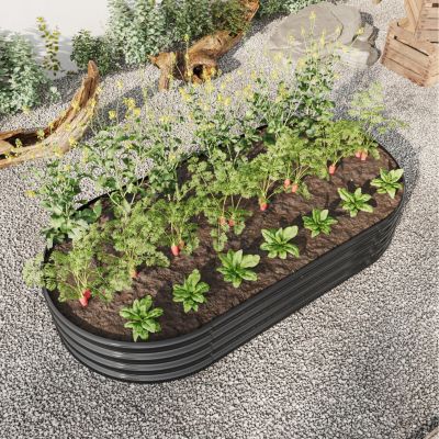 Streamdale Large Metal Oval Raised Garden Bed