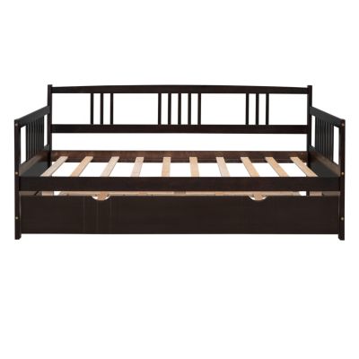Streamdale Twin Size Daybed Wood Bed With Twin Size Trundle