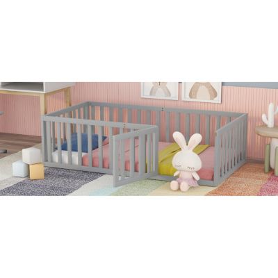 Streamdale Twin Size Wood Daybed Frame With Fence