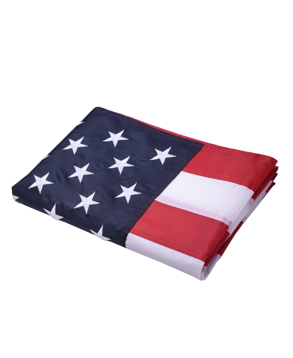 4x6 Ft Us Flag Polyester Oxford Fabric Sewn Stripes Fade Resistance Yard - Red