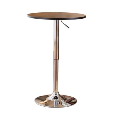 Adjustable Wood and Metal Bar Table