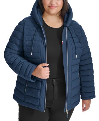 Plus Size Hooded Packable Puffer Coat, Created for Macy's