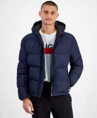 Hugo Boss Men's Beazly2436 Slim-Fit Quilted Full-Zip Hooded Puffer