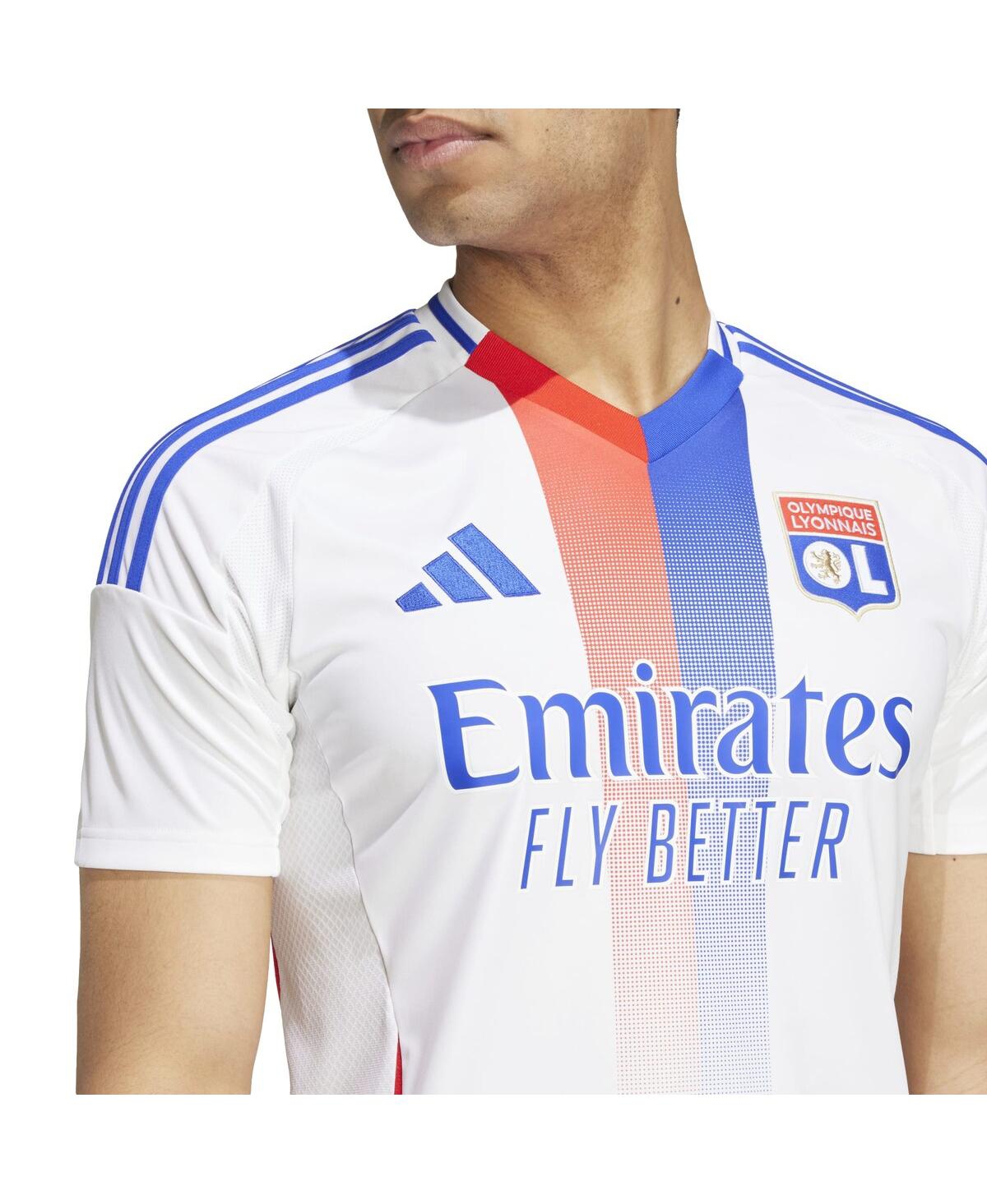 Adidas Men's White Olympique Lyonnais 2024/25 Home Replica Jersey