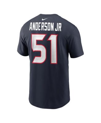 Men's Will Anderson Jr. Navy Houston Texans Player Name Number T-Shirt