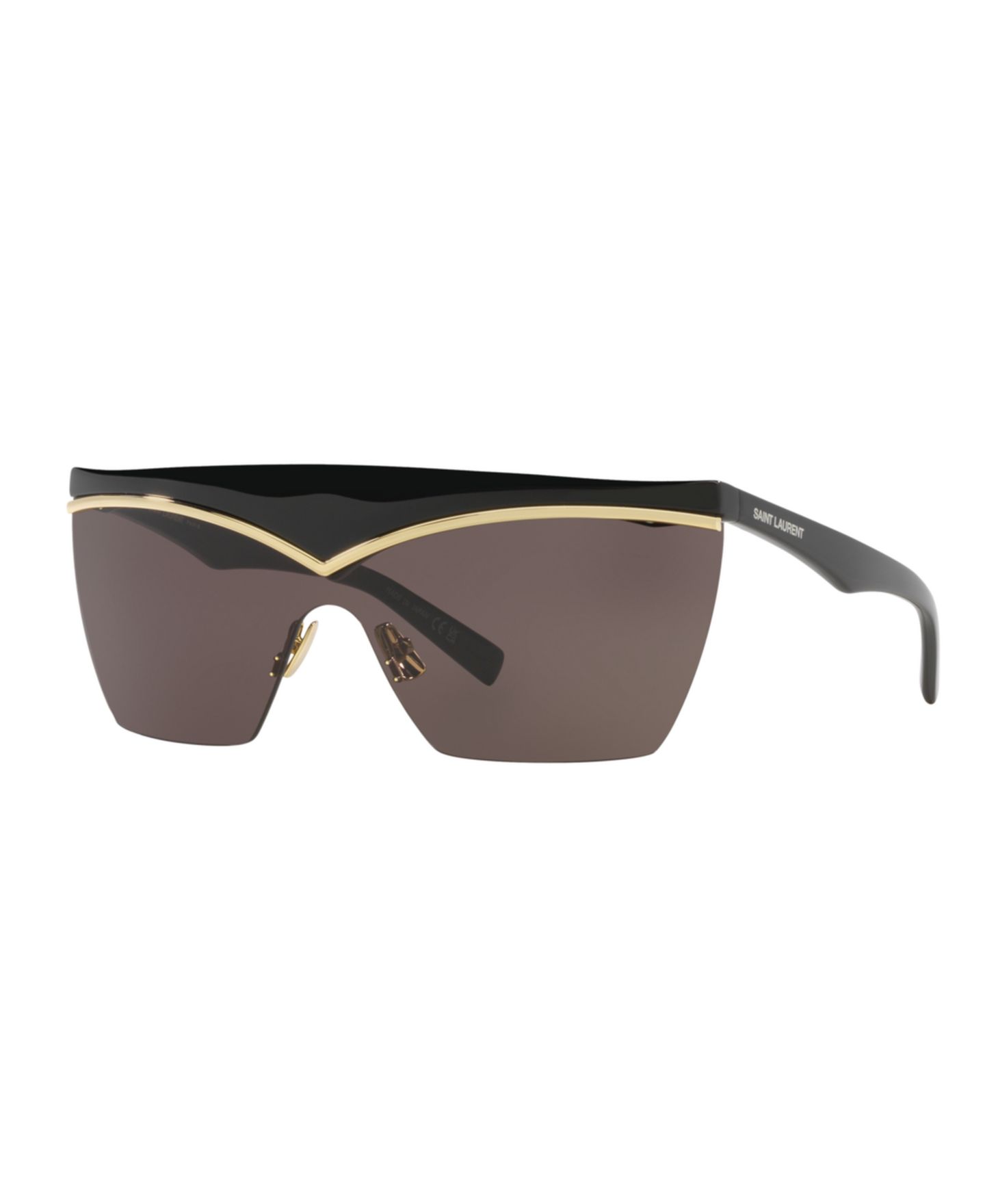 Женские солнцезащитные очки Saint Laurent Sunglasses, SL 614 Mask, цвет: Чёрный — фото 1