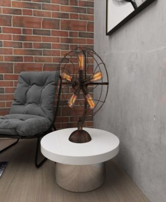 15" Metal Fan Shape 5 Light Accent Lamp