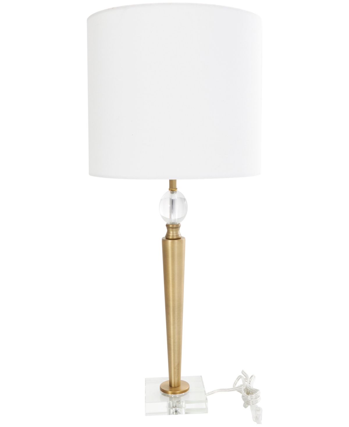 Rosemary Lane 27" Metal Inverted Cone Shaped Accent Lamp In Gold