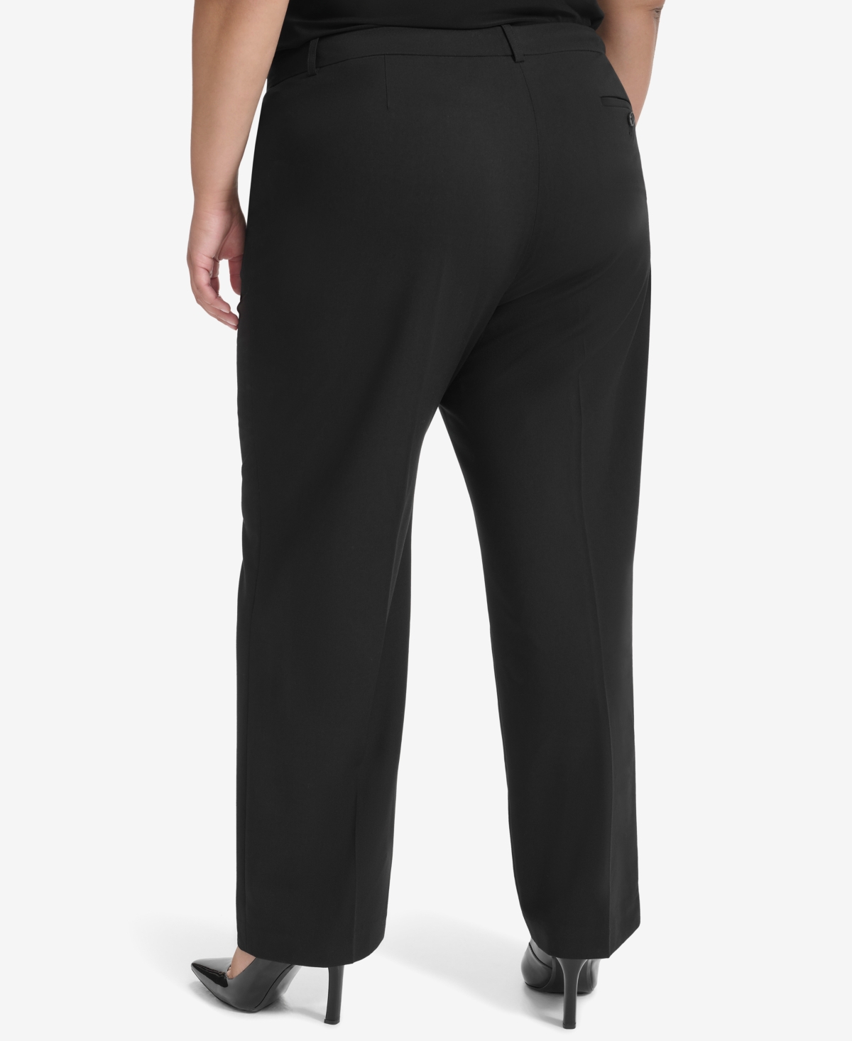 Dkny Plus Size Modern-fit Pants In Black