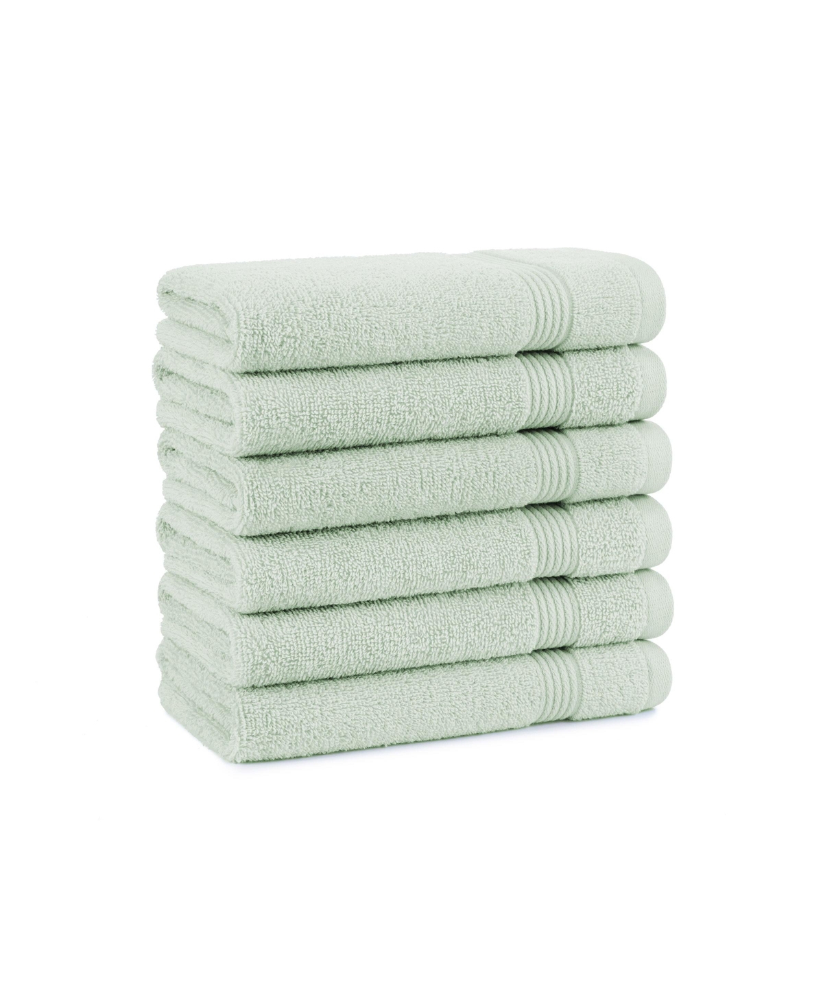 Arkwright Home Host and Home Towels (6 Pack), Solid Color Options, 16x28 in, Double Stitched Edges, 600 Gsm, Soft Ringspun Cotton, Stylish Stripe