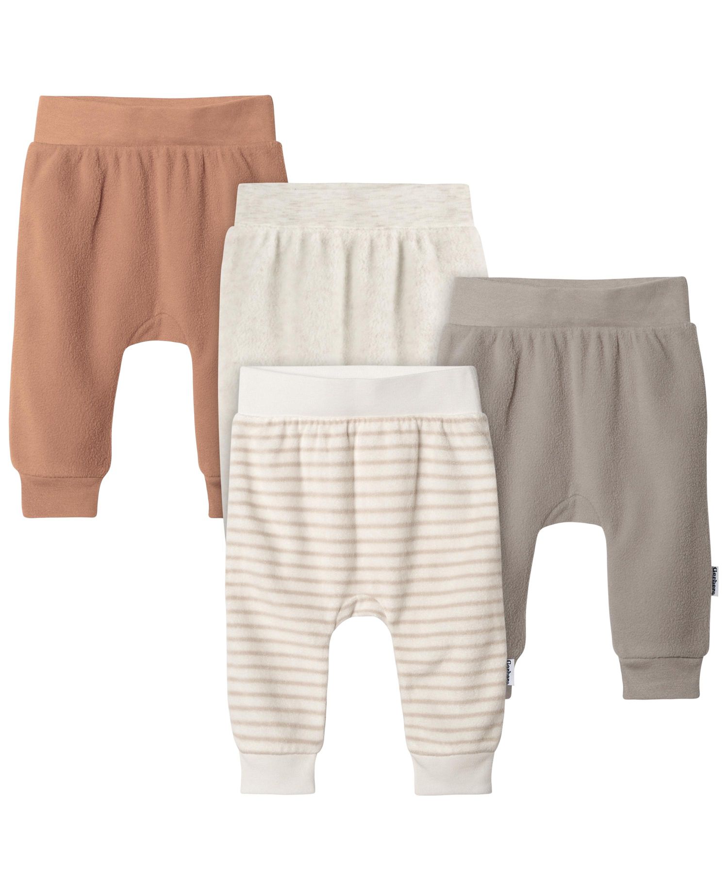 Baby Neutral Fleece Pants, 4-Pack