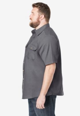 Big & Tall by KingSize Short Sleeve Denim And Twill Shirt