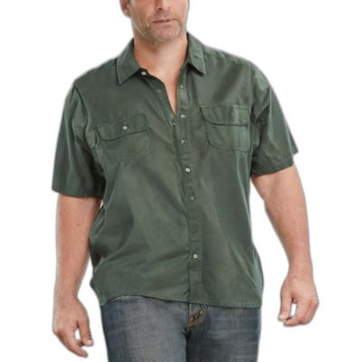 Big & Tall by KingSize Short Sleeve Denim And Twill Shirt