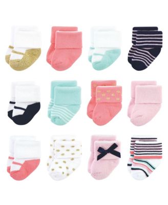 Baby Girls Treasure Everyday Comfort Terry Socks 12 Pack