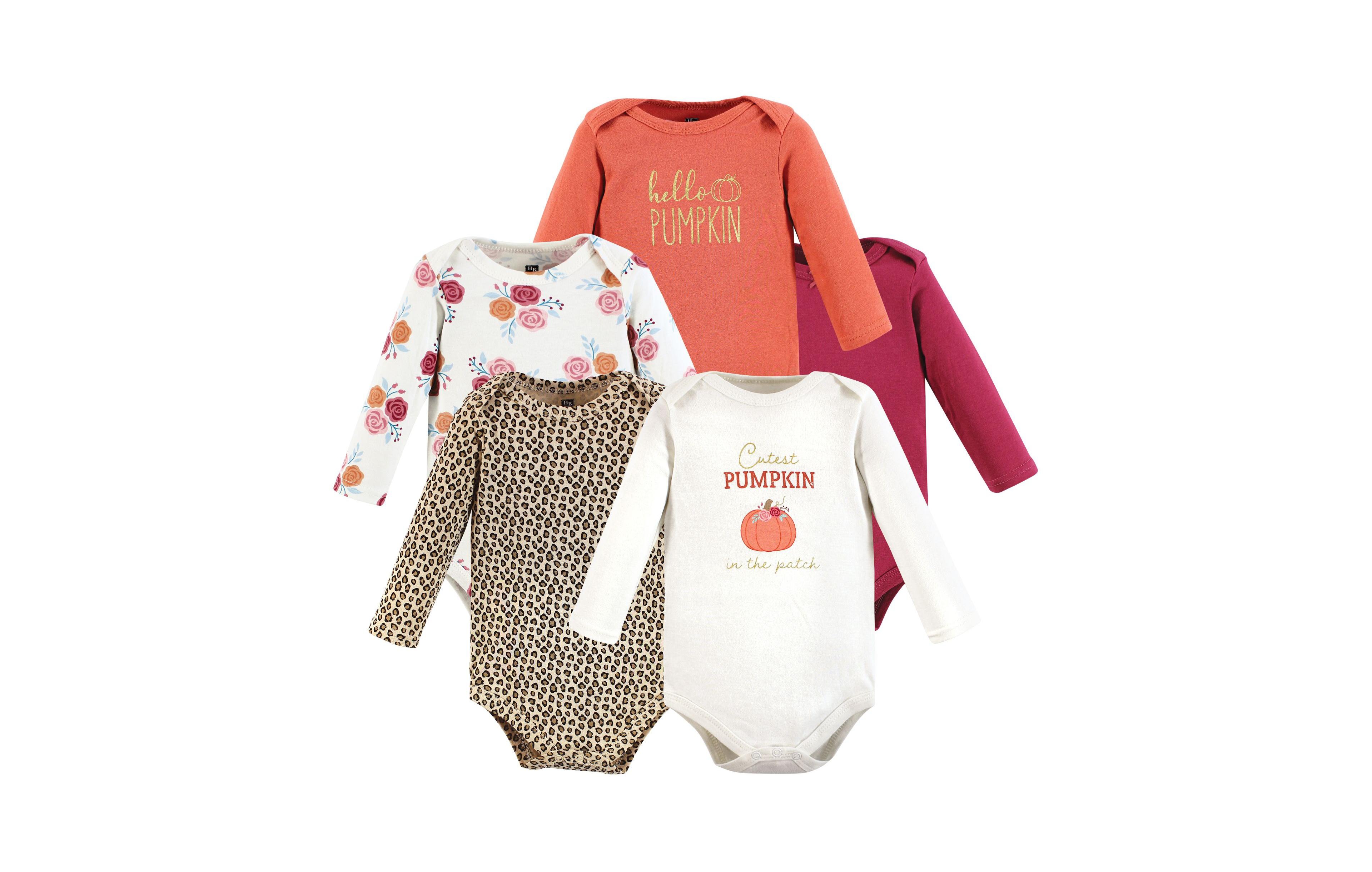 Hudson Baby Cotton Long-Sleeve Bodysuits, Elephant 5-Pack