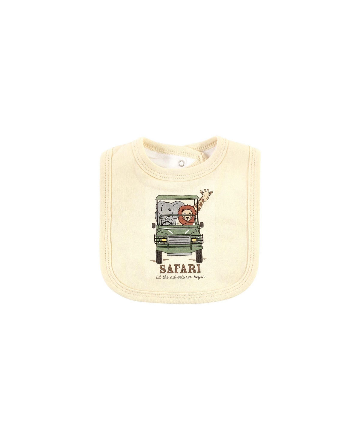 Hudson Baby Baby Boys Cotton Bodysuit, Pant and Bib Set,- Going on safari