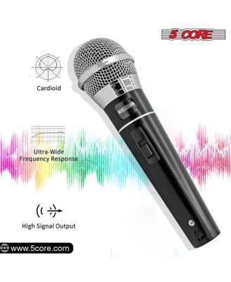 Microphone XLR Dynamic Mic Karaoke Singing Handheld Microfono Wired Professional Unidirectional 1/4 Plug In Cord Connection for Vocal DJ Music - PM 100